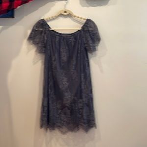 Grey Lace Party Dress